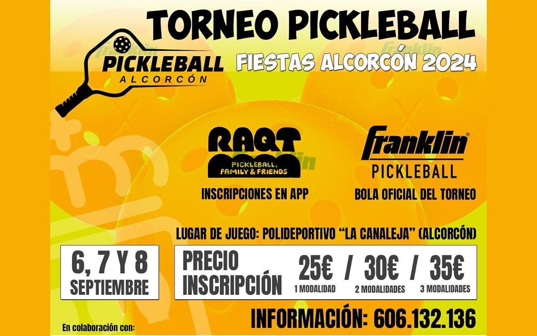 Alcorcón tendrá torneo de Pickleball para sus fiestas