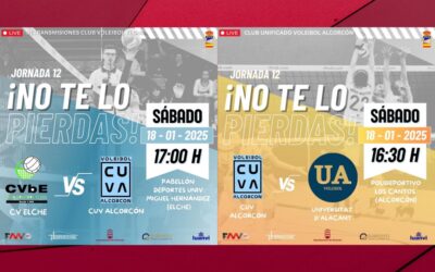 El CUV Alcorcón femenino recibe al Universidad de Alicante y el masculino viaja a Elche