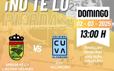 El CUV Alcorcón femenino juega en Villalba y el masculino recibe al CV Vinaròs